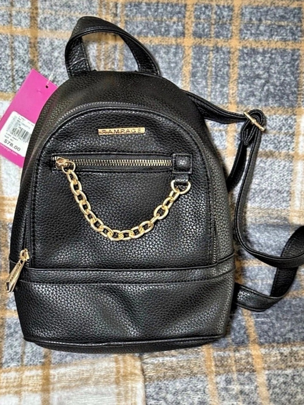 Rampage Black Mini Backpack NWT